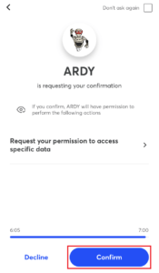 ARDY登録手順